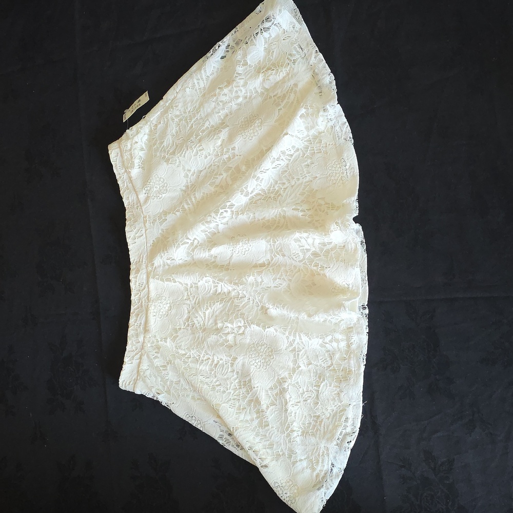 Aeropostale White Lace Skater Skirt